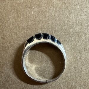 Elegant Silver and Black Ring